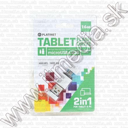 Image of Platinet USB pendrive 16GB WX-DEPO NANO + microUSB (OTG) Adapter (42118) (IT9753)